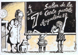 CHARENTE - ANGOULÊME - 7e Salon De La Carte Postale - 1987 -  Illustrateur PERSIGOUT - Bolsas Y Salón Para Coleccionistas