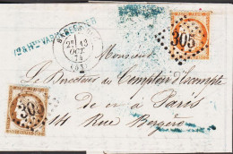 1874. REPUB FRANC. 40 C + 30 C CERES REPUB FRANC. Perforated And Interesting Beautiful Cancel... (Michel 35+) - JF545793 - 1871-1875 Cérès