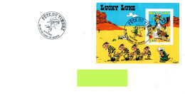 BANDES DESSINEES : (86) NOTRE DAME DE MONTS (VIENNE) FETE DU TIMBRE LUCKY LUKE (15-3-2003) #878# - Bandes Dessinées