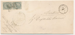 1876 MONTEFUSCO DOPPIO CERCHIO + NUMERALE A PUNTI + FIRMA SINDACO - Storia Postale