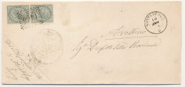 1876 MONTEFUSCO DOPPIO CERCHIO + NUMERALE A PUNTI + FIRMA SINDACO - Marcophilie