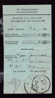 240/41 - Document De La Poste - Récépissé De Colis Postal Vers Le Militaire Jeumont - CHIMAY A 1930 - Franchigia