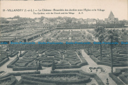 R013074 Villandry. The Gardens With The Church And The Village. A. Papeghin. No - Welt