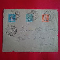 LETTRE DEVANT PARIS TIMBRE SURCHARGE CAISSE AMORTISSEMENT 1927 - Lettres & Documents