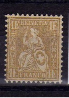 Suisse - (1862) -  1 F.   Helvetia Assise - Neufs* - MLH - Ongebruikt