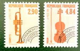 1989 FRANCE N 204 / 205 PREOBLITERE TROMPETTE ET VIOLON - NEUF** - 1989-2008