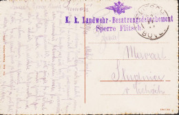 1914. ÖSTERREICH. POSTKARTE (slap Soce Pri Sv. Luciji Slovenia)  Cancelled K. K. Landwehr Besatzungsdetach... - JF545858 - Autres & Non Classés