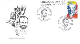 COLLOQUE CHARLES HERNU à VILLEURBANNE - ANNULE GUERRE DU GOLFE 1991 - Gedenkstempel