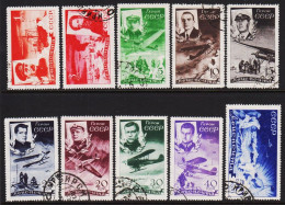 1935. SOVJET. Polar Rescue Of The Steamer Tscheljuskin In Complete Set With 10 Stamps. Fi... (Michel 499-508) - JF545867 - Gebruikt