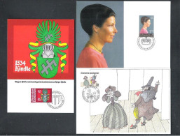 3 X MAXI CARD/CARTE MAXIMUM LIECHTENSTEIN NR  22 (1981)  -  NR 51 (1984)  -   NR 59 (1985)  (1050) - Unused Stamps