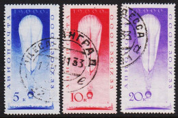 1933. SOVJET. Stratosphere In Complete Set With 3 Stamps. Fine Set.  (Michel 453-455) - JF545868 - Used Stamps