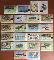 Anguilla 1980 Separation Overprint Complete Set Birds Fish Reptiles Flowers MNH - Anguilla (1968-...)