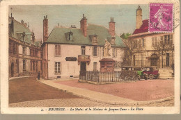 18 - Bourges - La Statue Et La Maison De Jacques Coeur - La Place - Bourges