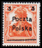 1919. POLSKA. Poczta Polska  5 5 Surcharge On 7½ Pf. Germania Hinged. (Michel 131) - JF545885 - Ongebruikt