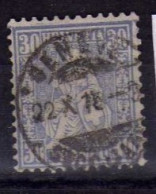 Suisse - (1867-78) - 30 C. Helvetia Assise - Oblitere - Usati