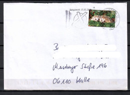 MiNr. 3054; Tierbabys: Europäischer Igel, Auf Portoger. Brief Von BZ 26 Nach Halle; B-1169 - Storia Postale