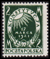 1921. POLSKA.  March Constitution 2 M Hinged.  (Michel 164) - JF545892 - Unused Stamps