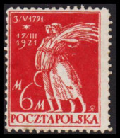 1921. POLSKA.  March Constitution 6 M Hinged.  (Michel 167) - JF545895 - Unused Stamps