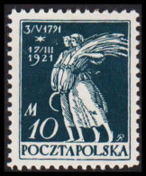 1921. POLSKA.  March Constitution 10 M Hinged.  (Michel 168) - JF545896 - Nuovi