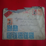 LETTRE RECOMMANDER A IDENTIFER PAR AVION POUR PARIS MAGASINS AU BON MAGASINS - Covers & Documents