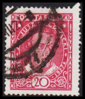 1927. POLSKA.  Juliusz Słowacki 20 GR. With Double Perf At Upper Right. (Michel 252) - JF545908 - Usados