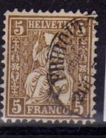 Suisse - (1881) - 5 C. Helvetia Assise - Oblitere - Usati