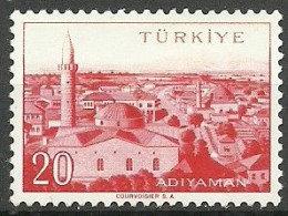 Turkey; 1958 Cities "Adiyaman", Color Tone ERROR MNH** - Nuovi