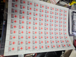 CROATIA.red Cross Charity Stamp, Horizontal Imperforated Proof Sheet Of 100 ,MNH - Kroatië