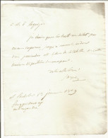 N°2024 ANCIENNE LETTRE DE JOSEPH BONAPARTE A URQUIJO DATE 1809 - Documentos Históricos