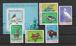 Rumänien 1980 Europa Naturschutz Mi.Nr. 3705/10 Kpl. Satz + Block 167 ** - Nuevos