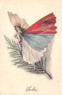 Militaria - Patriotique - Femme Papillon - Drapeau - Surréalisme - SERBIE - N° 24 - Patrióticos