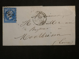 DO 6  FRANCE  LETTRE  1865A MONTBRISON  +N°22  LOS 347 + AFF. INTERESSANT++ - 1849-1876: Période Classique