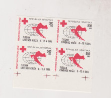 CROATIA.red Cross Charity Stamp,  Imperforated Bloc Of 4,MNH - Kroatien