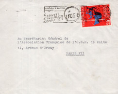 Italia (1958) - 50 Lire "Premio Italia" Su Busta Per La Francia In Tariffa Ridotta - 1946-60: Poststempel