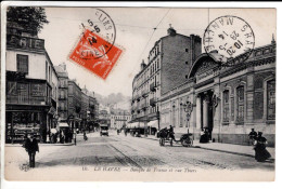 Le Havre Banque De France Et Rue Thiers - Cartes Postales Ancienne - Ohne Zuordnung