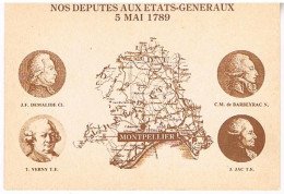 34   MONTPELLIER DEPUTES  AUX ETATS GENERAUX 5 MAI  1789 TIRAGE LIMITE  N° 607 - Montpellier