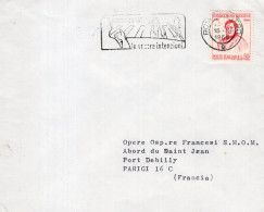 Italia (1968) - 50 Lire "Rossini" Su Busta Per La Francia In Tariffa Ridotta - 1961-70: Marcophilia