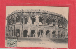 1198. NIMES  .  LES ARENES  .  CARTE AFFR SUR RECTO LE 8-8-1906 - Nîmes