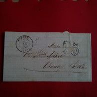 LETTRE DARNEY POUR THANN TAXE 25 1854 - Andere & Zonder Classificatie