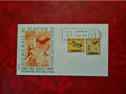 Lettre Espagne 1967 MADRID FDC DIA DEL SELLO HOMENAJE AL PINTOR DESCONOCIDO - Otros & Sin Clasificación