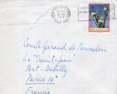 Italia (1968) - 50 Lire "Floreale" Su Busta Per La Francia In Tariffa Ridotta - 1961-70: Marcophilie