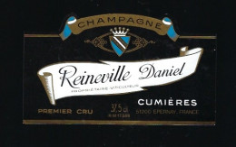 Etiquette Champagne 1er Cru Reineville Daniel   Cumieres  Marne 51 - Champagne