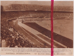 Rotterdam - Football Interland Match Hollande X Belgique - Orig. Knipsel Coupure Tijdschrift Magazine -1937 - Non Classés