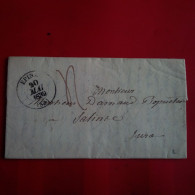 LETTRE EPINAL POUR SALINES JURA 1839 - 1801-1848: Vorläufer XIX