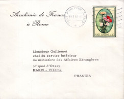 Italia (1966) - 40 Lire "Floreale" Su Busta Per La Francia In Tariffa Ridotta - 1961-70: Poststempel