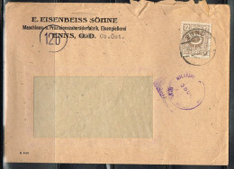 GUE-L89 - AUTRICHE Lettre Commerciale Avec Censure Militaire - WW2
