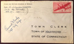 Etats-Unis, Divers Sur Enveloppe A.P.O. 882 Du 24.5.1944 Pour Hartford, CONN. - (B2746) - Storia Postale