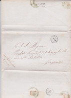 Italie Pli Lettre Regno D'Italia Ispezione Agli Studii Dei Circondari Di Sciacca E Bivona Riposta Girgenti Sicilia 1868 - Marcophilie