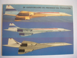 Avion / Airplane / AIR FRANCE / Concorde / 20ème Anniversaire Du Premier Vol Concorde - 1946-....: Modern Tijdperk