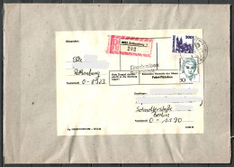 DDR MiNr. 3351 + BRD 1304; Dom Magdeburg, Auf Portoger. Brief/Einschreiben Von Rothenburg Nach Berlin; C-41 - Cartas & Documentos